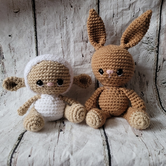 Crochet Lamb and Bunny Easter Amigurumi